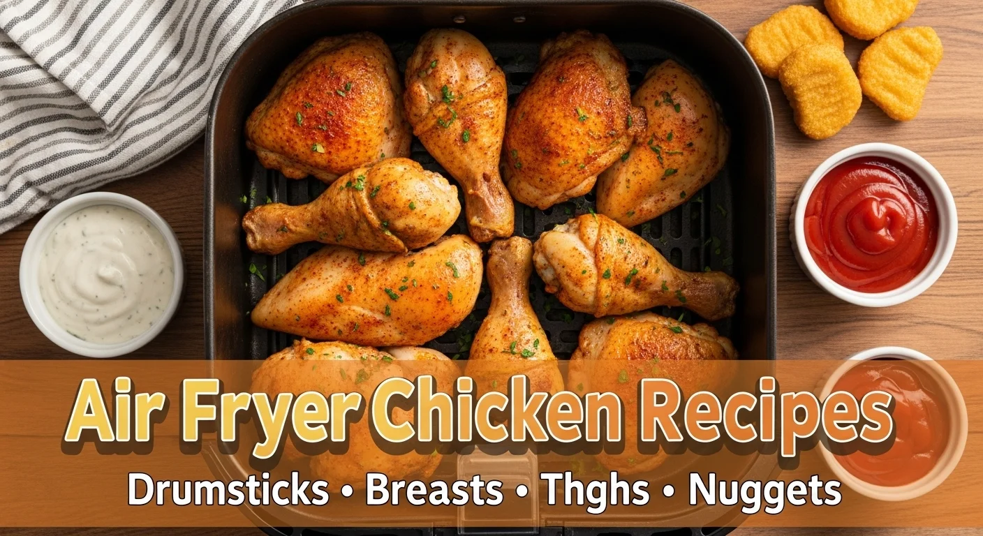 A Air Fryer Chicken recipe banner image for