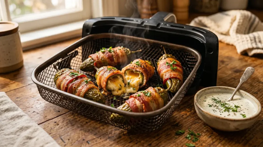 air fryer bacon wrapped jalapenos
