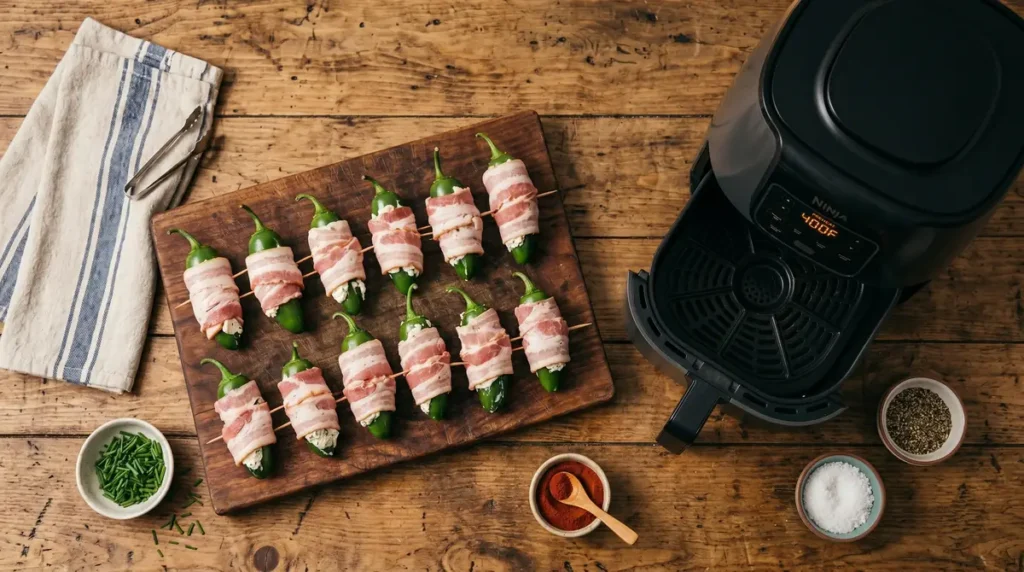 air fryer bacon wrapped jalapenos 2