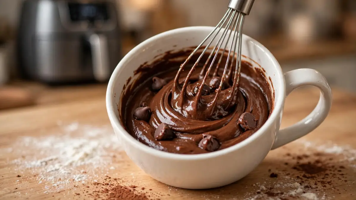 Air Fryer Brownie Mug Cake Recipe