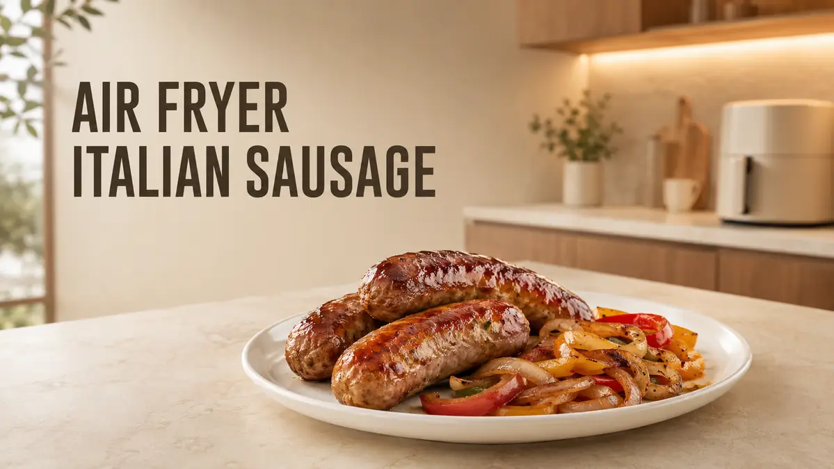 Cooked Italian sausage served with sautéed peppers and onions.