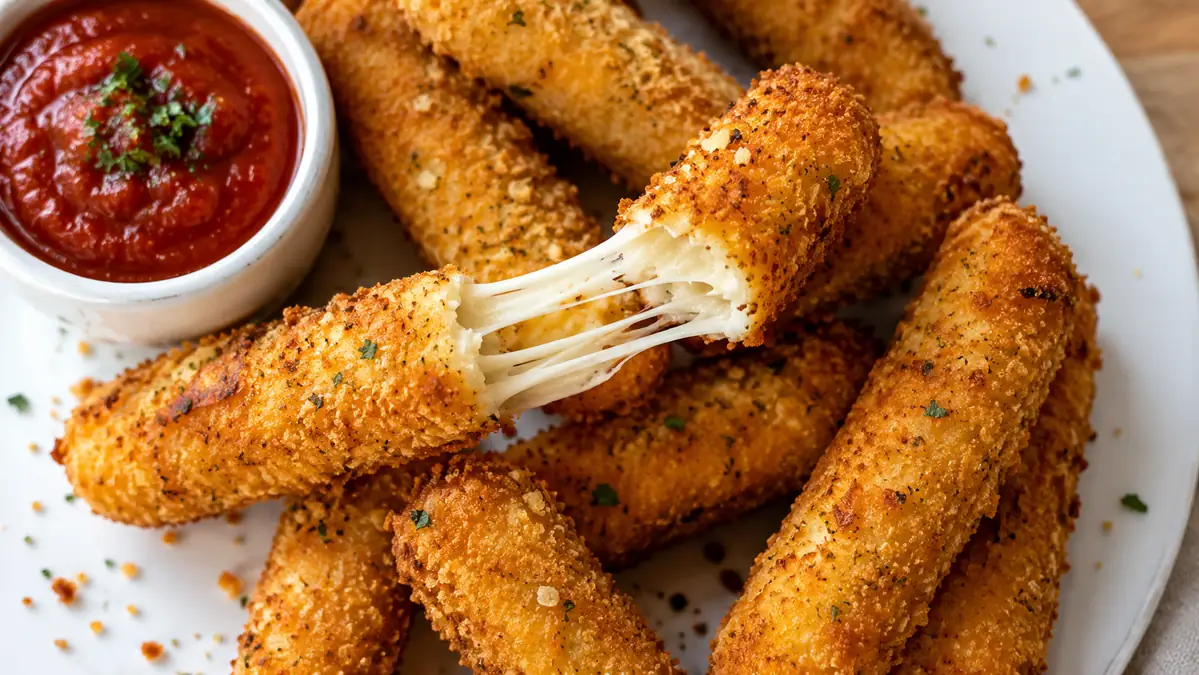 Crispy Air Fryer Mozzarella Sticks (Frozen or Homemade)