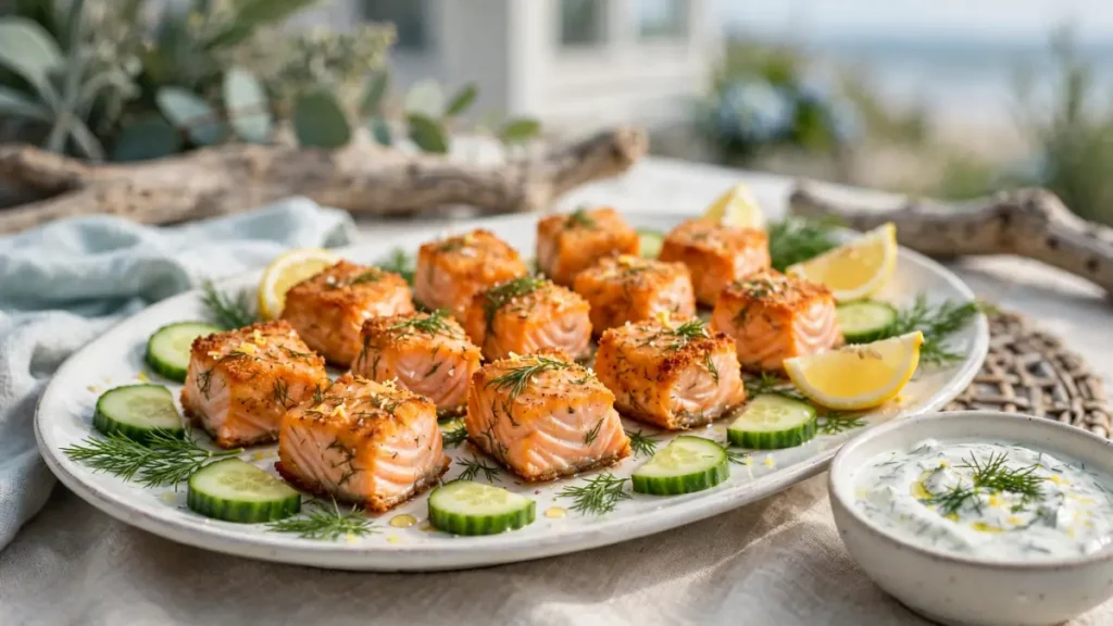 golden salmon bites