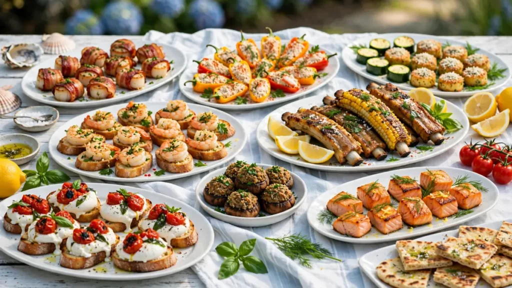 summer appetizer table