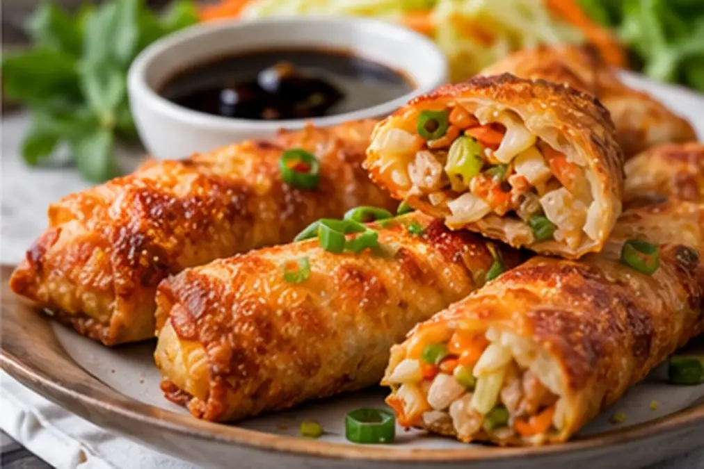 Frozen Egg Rolls in Air Fryer: Crispy in 10–12 Minutes 11 Crispy air fryer frozen egg rolls ready to serve.