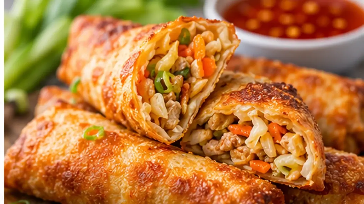 Frozen Egg Rolls in Air Fryer: Crispy in 10–12 Minutes 2 Crispy frozen egg rolls cooked in an air fryer.