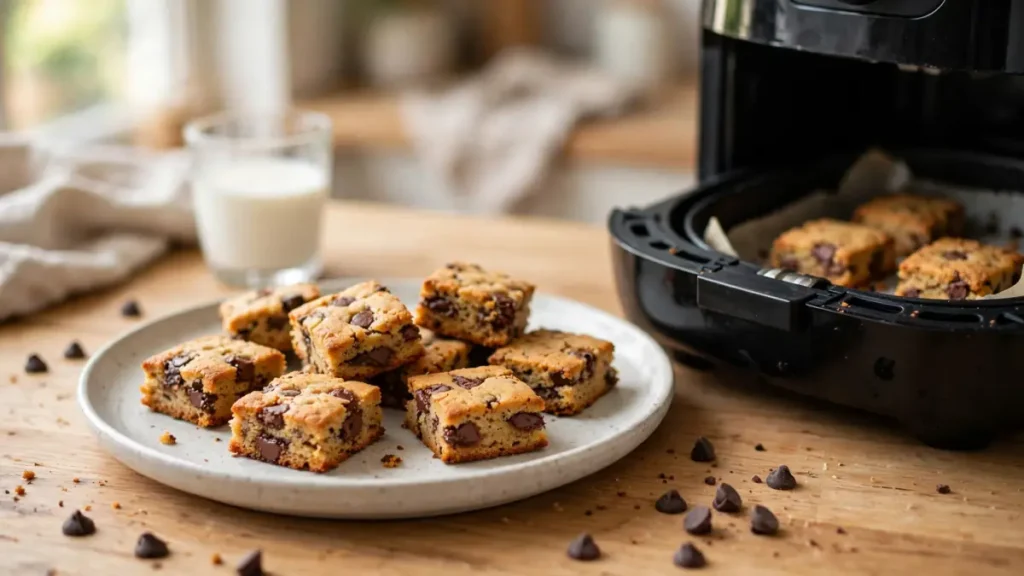air fryer crispy cookie dough squares