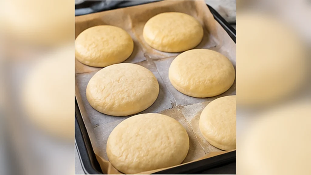Air Fryer Bomboloni Recipe: Soft, Fluffy Italian Donuts 6 Puffy bomboloni dough rounds after the second proof and ready for air frying